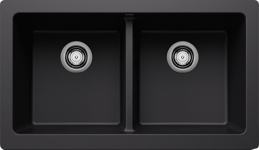 BLANCO VINTERA 33 EQUAL DOUBLE APRON COAL BLACK