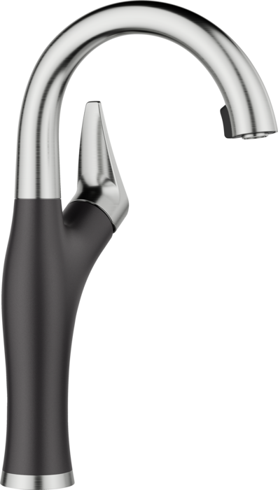 BLANCO ARTONA BAR 1.5 GPM PVD STEEL/COAL BLACK