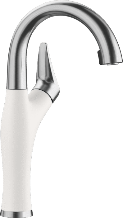 BLANCO ARTONA BAR 1.5 GPM PVD STEEL/WHITE