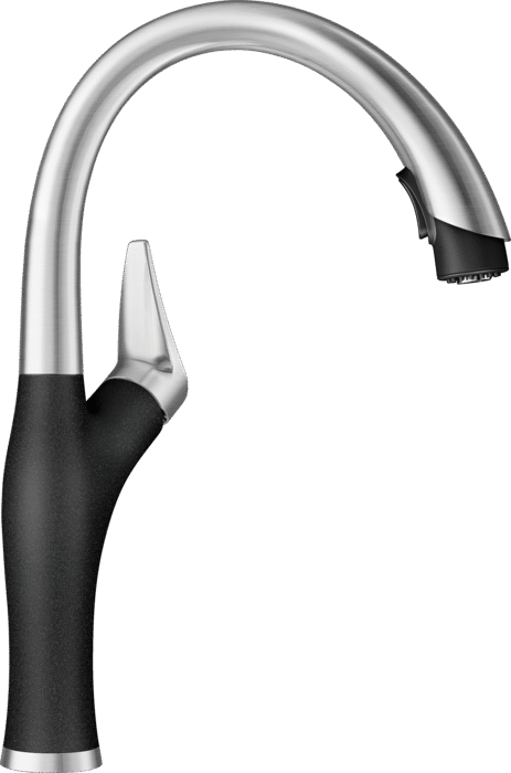 BLANCO ARTONA PULL DOWN 1.5 GPM PVD STEEL/ANTHRACITE 