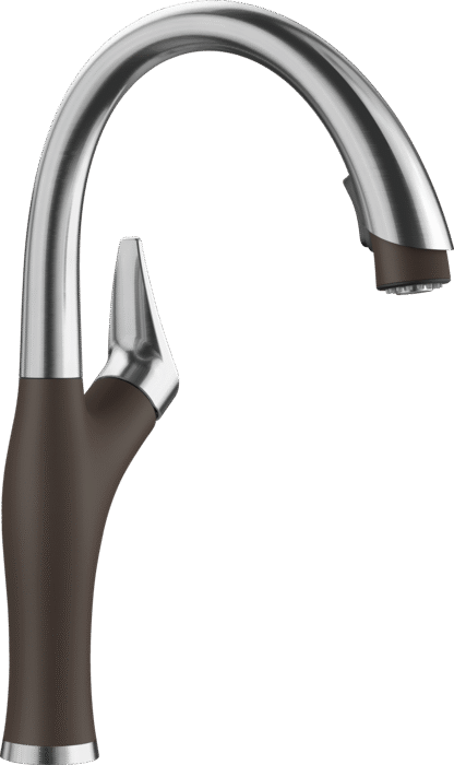 BLANCO ARTONA PULL DOWN 1.5 GPM PVD STEEL/CAFÉ 