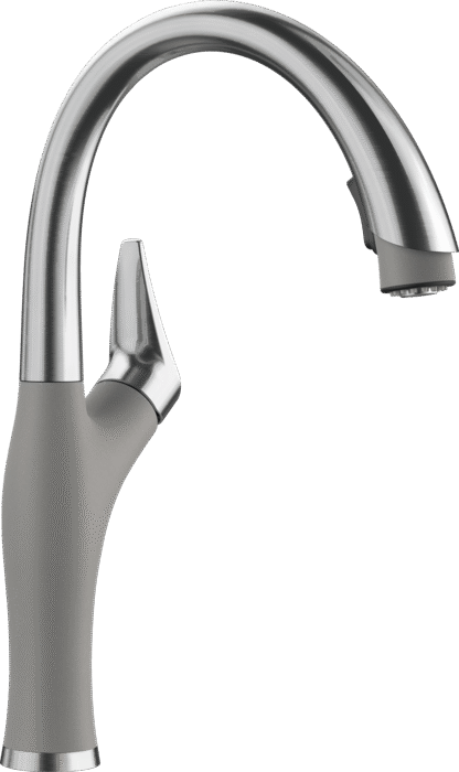 BLANCO ARTONA PULL DOWN 1.5 GPM PVD STEEL/M. GRAY