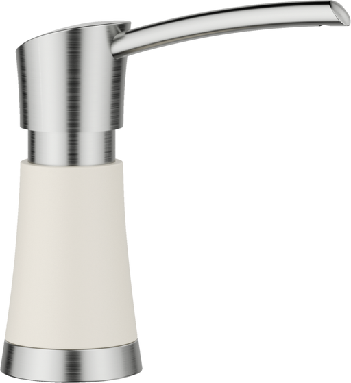 BLANCO ARTONA SOAP DISPENSER PVD STEEL/SOFT WHITE