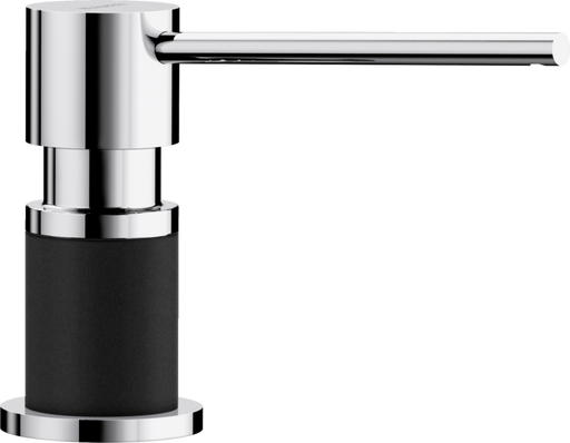 BLANCO LATO SOAP DISPENSER CHROME/COAL BLACK