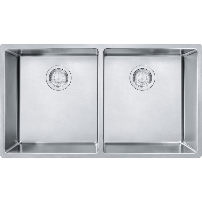 Franke CUX120-CA Cube Undermount 18G Stainless Steel Double 36Cab