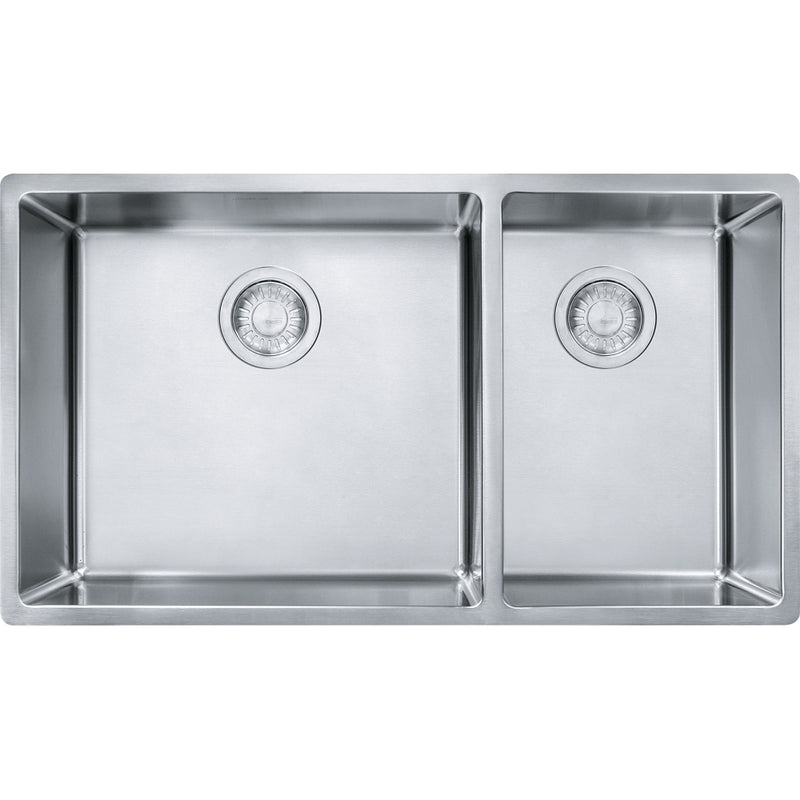 Franke CUX160-CA Cube Undermount 18G Stainless Steel Double 36Cab