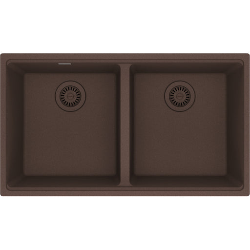 Franke MAG1201515-S Maris Undermount Granite Double 36Cab with Strainer Basket