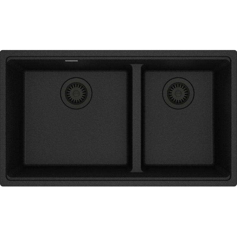 Franke MAG1601611LD-S Maris Undermount Granite Double 33Cab - Low Divide with Strainer Basket