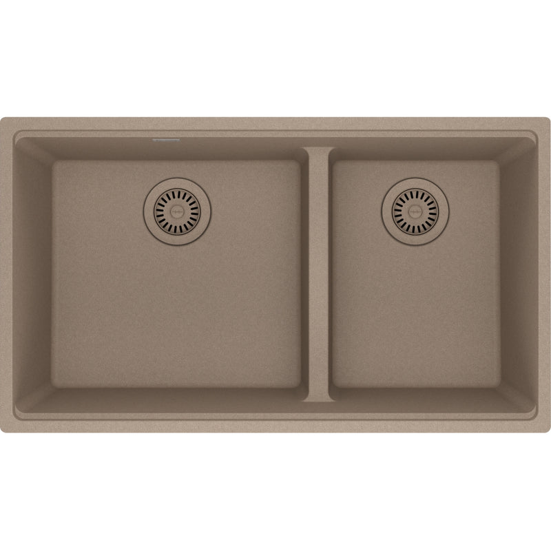 Franke MAG1601812LD-S Maris Undermount Granite Double 36Cab - Low Divide with Strainer Basket