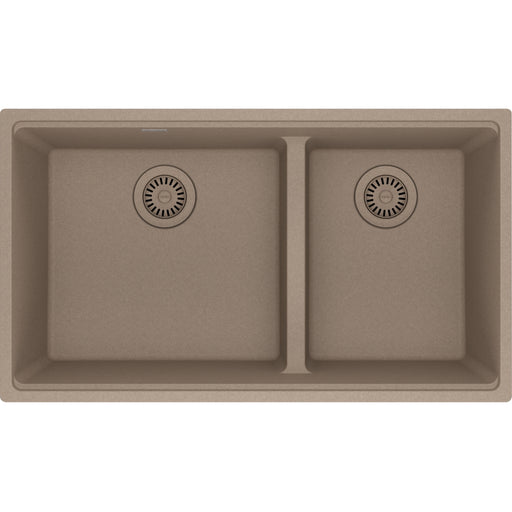 Franke MAG1601812LD-S Maris Undermount Granite Double 36Cab - Low Divide with Strainer Basket