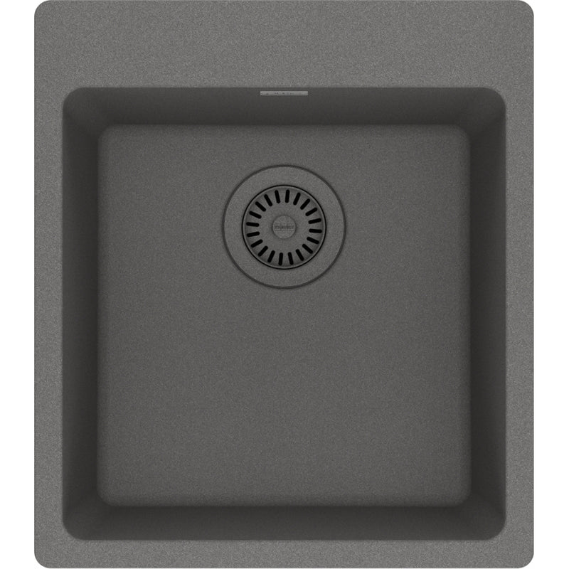Franke MAG61015-S Maris Dual Mount Granite Single 18Cab with Strainer Basket