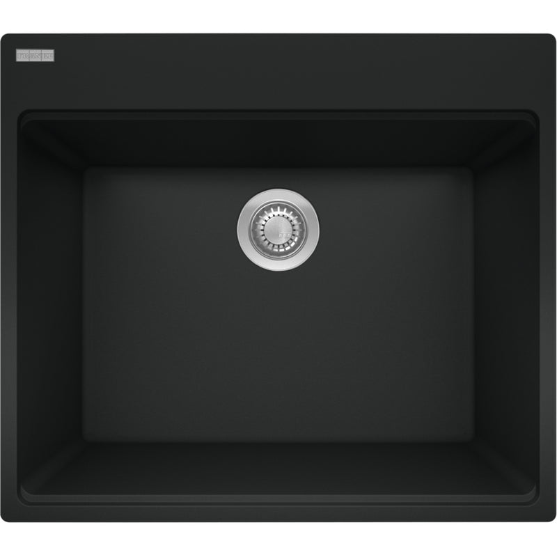 Franke MAG61023L-S Maris Dual Mount Granite Single Laundry with Strainer Basket