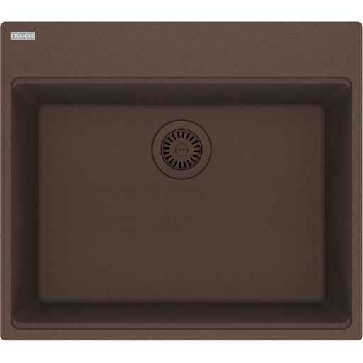 Franke MAG61023-S Maris Topmount Granite Single 27Cab with Strainer Basket