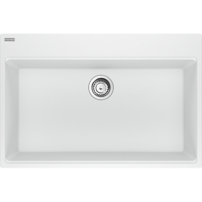 Franke MAG61031-S Maris Topmount Granite Single 36Cab with Strainer Basket