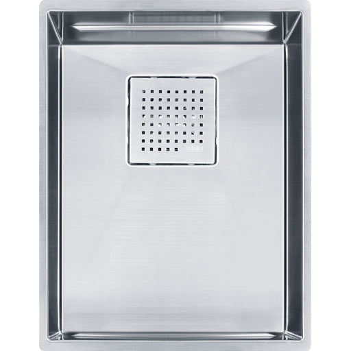 Franke PKX11013-S Peak Undermount 16G Stainless Steel Single 18Cab with Strainer Basket