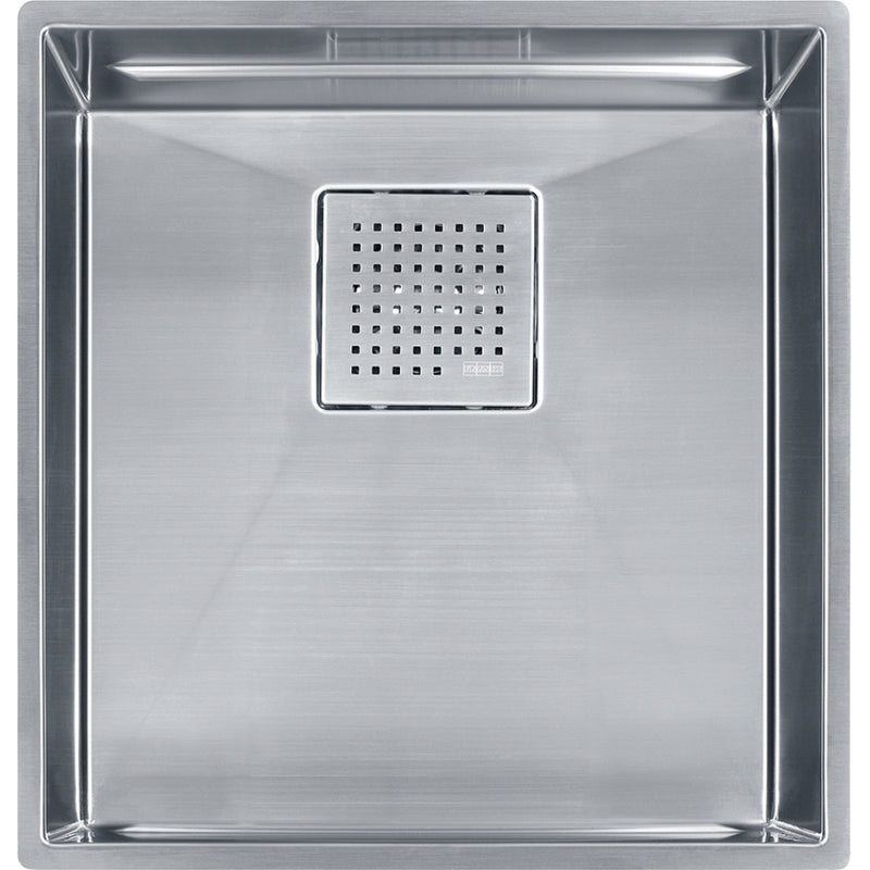 Franke PKX11016-S Peak Undermount 16G Stainless Steel Single 21Cab with Strainer Basket
