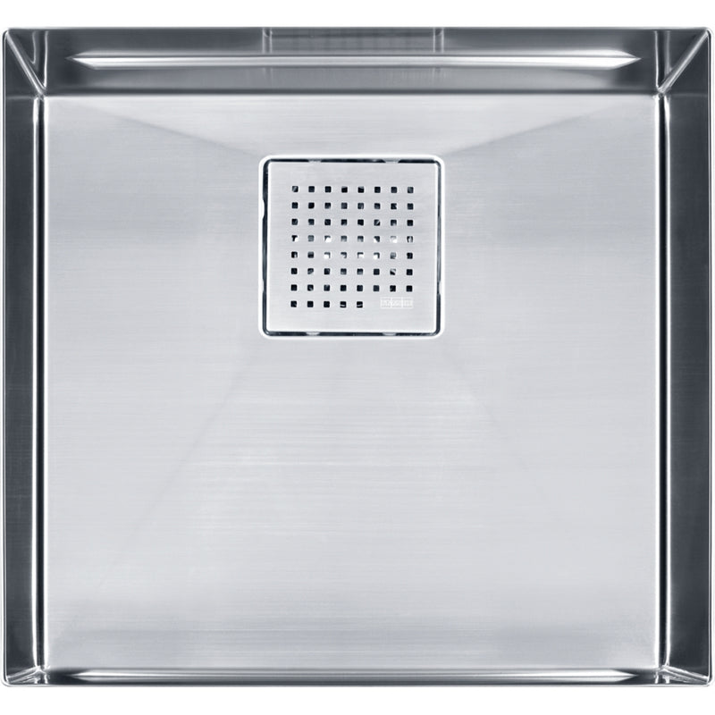 Franke PKX11018-S Peak Undermount 16G Stainless Steel Single 24Cab with Strainer Basket