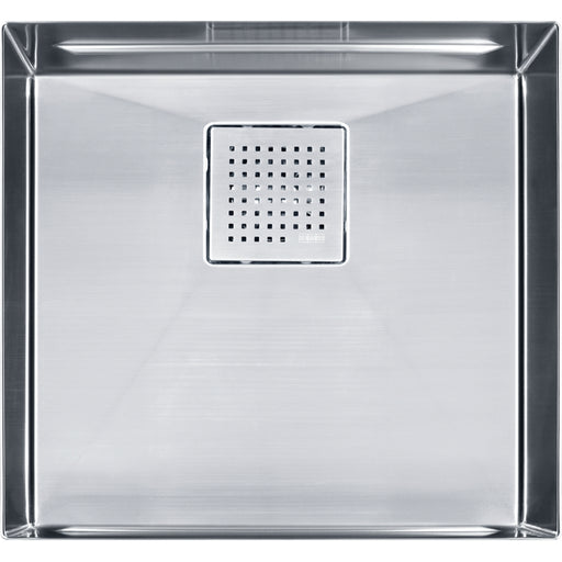 Franke PKX11018-S Peak Undermount 16G Stainless Steel Single 24Cab with Strainer Basket