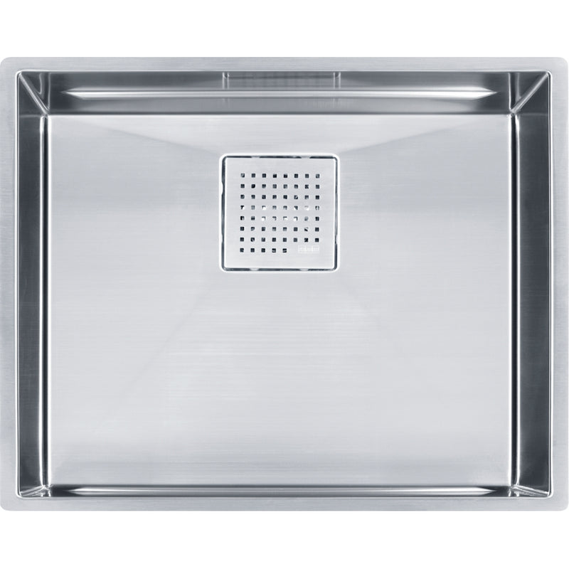 Franke PKX11021-S Peak Undermount 16G Stainless Steel Single 27Cab with Strainer Basket