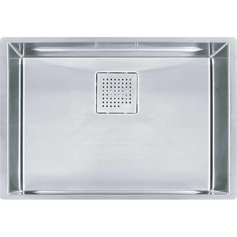 Franke PKX11025-S Peak Undermount 16G Stainless Steel Single 30Cab with Strainer Basket