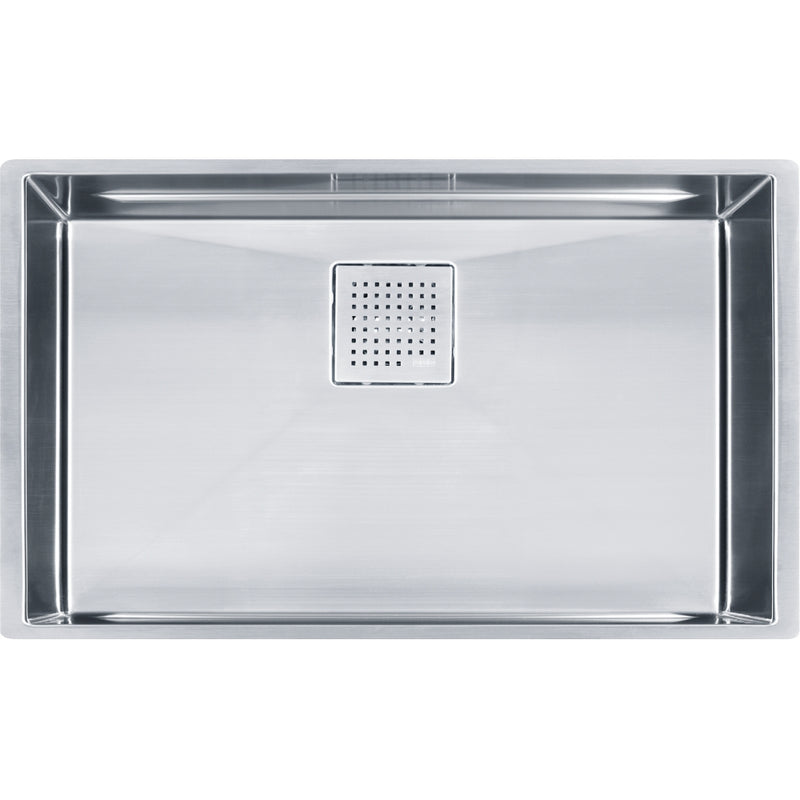 Franke PKX11028-S Peak Undermount 16G Stainless Steel Single 33Cab with Strainer Basket