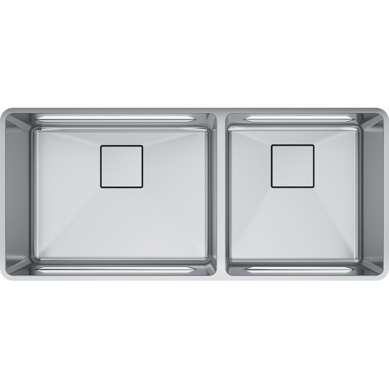 Franke PTX160-40-CA Pescara Undermount 18Ga Stainless Steel Double 45Cab