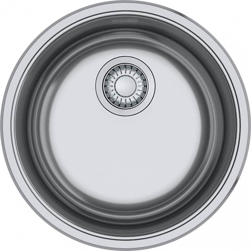 Franke RBX110-S Rotondo Dm 20G Stainless Steel Single 21Cab with Strainer Basket