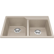 Kindred MGCM2031-9 Urban Undermount Granite Double Sink 33Cab