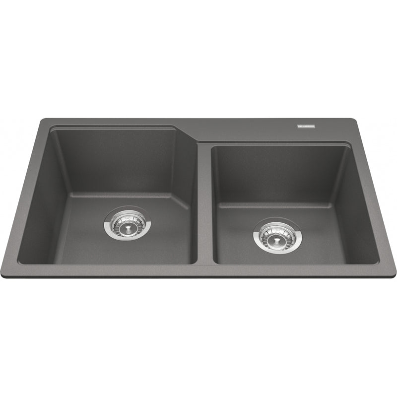Kindred MGCM2031-9 Urban Undermount Granite Double Sink 33Cab