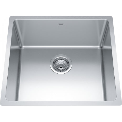 Kindred BSU1820-9 Brookmore Undermount 18G Stainless Steel Single Sink 24Cab