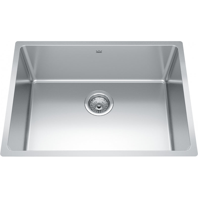Kindred BSU1825-9 Brookmore Undermount 18G Stainless Steel Single Sink 30Cab