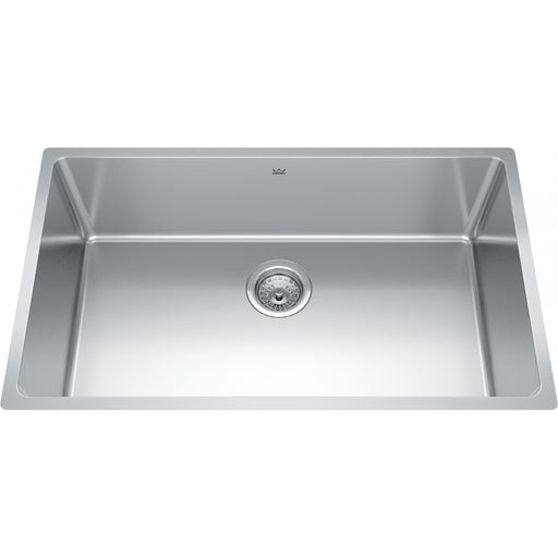 Kindred BSU1831-9 Brookmore Undermount 18G Stainless Steel Single Sink 36Cab