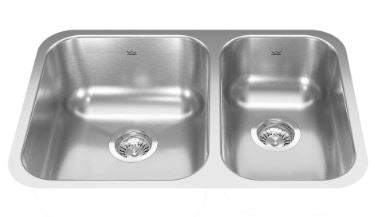 Kindred NDC1827RU-9 Reginox Undermount 18G Stainless Steel Double Sink