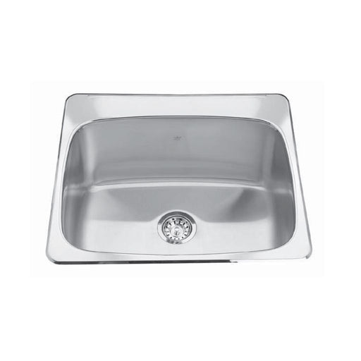 Kindred QSL2225-12-1 Steel Queen Topmount 18G Stainless Steel Single Sink 1 Hole