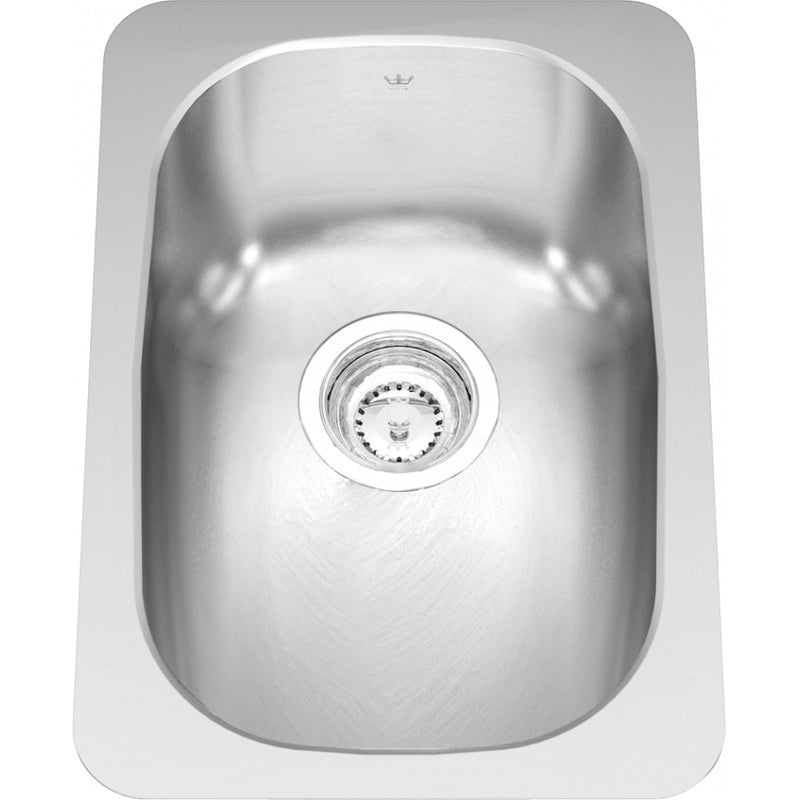 Kindred QSU1813-7 Steel Queen Undermount 18Ga Stainless Steel Single Sink 18Cab