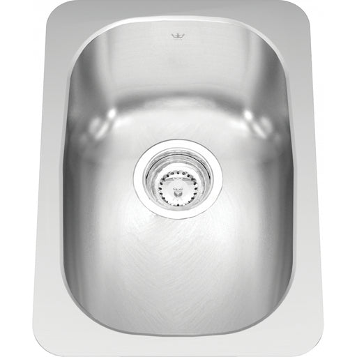 Kindred QSU1813-7 Steel Queen Undermount 18Ga Stainless Steel Single Sink 18Cab