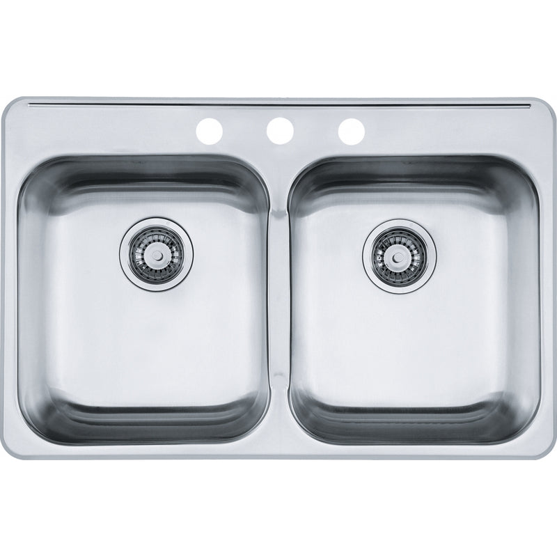 Kindred RDL5279-3 Reginox Topmount 20G Stainless Steel Double Sink 3 Hole