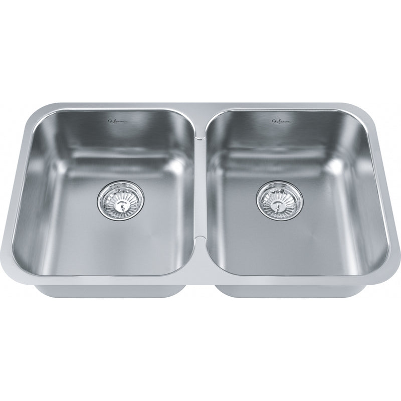Kindred RDU1831-7 Reginox Undermount 20G Stainless Steel Double Sink