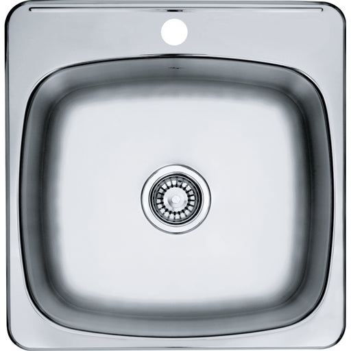 Kindred RSL2020-1 Reginox Topmount 20G Stainless Steel Single Sink 1 Hole