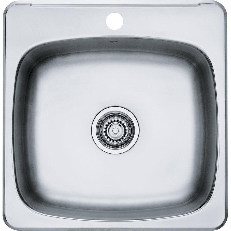 Kindred RSL5251-1 Reginox Topmount 20G Stainless Steel Single Sink 1 Hole