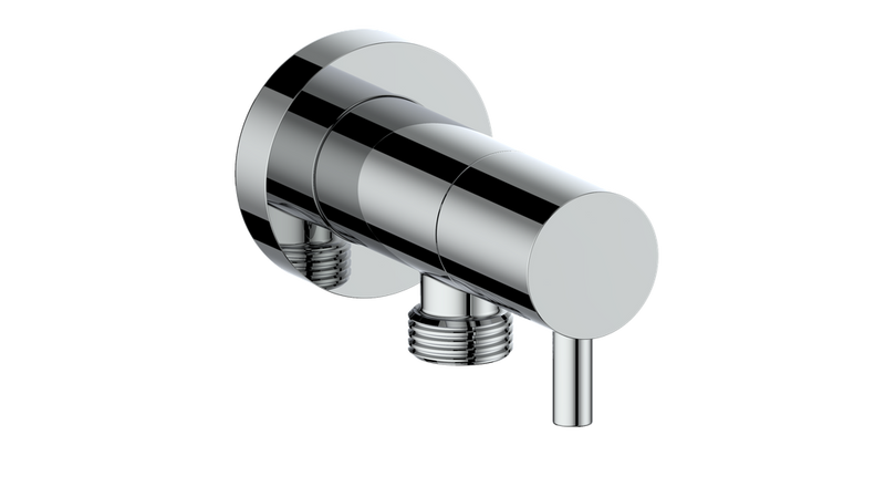 Vogt EC.02.02 Round Brass Elbow Connector with Shut-Off