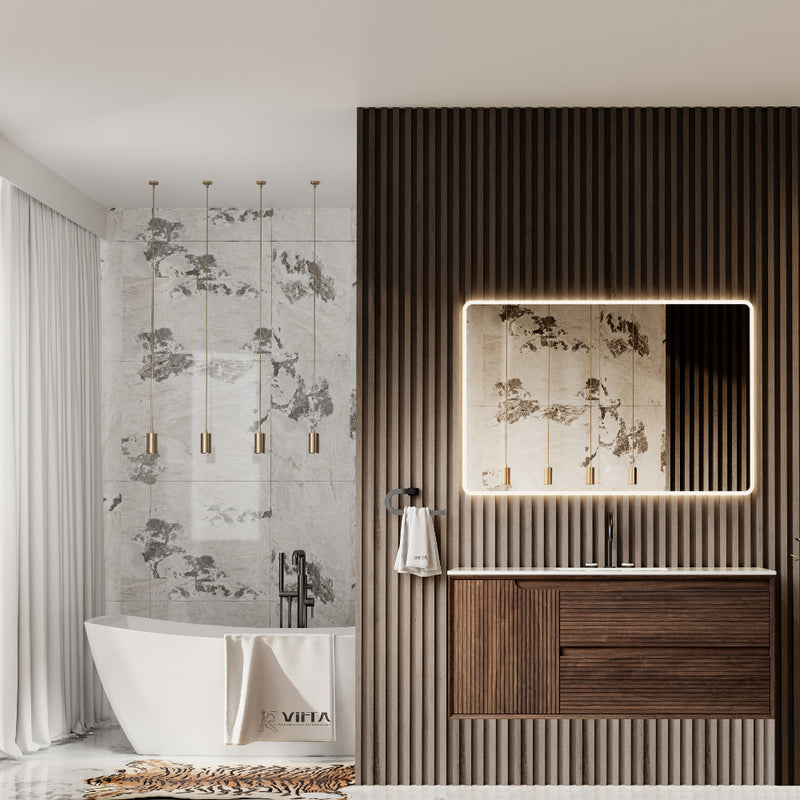 Virta 48 Inch SIA Wall Hung Single Sink Vanity - Single