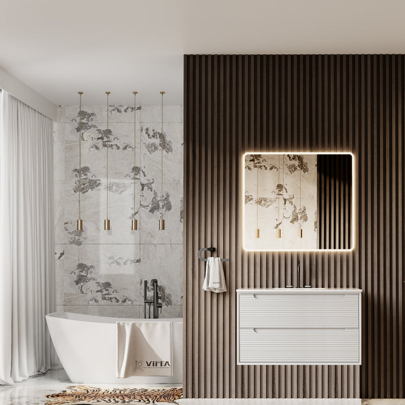 Virta 36 Inch SIA Wall Hung Single Sink Vanity - Single
