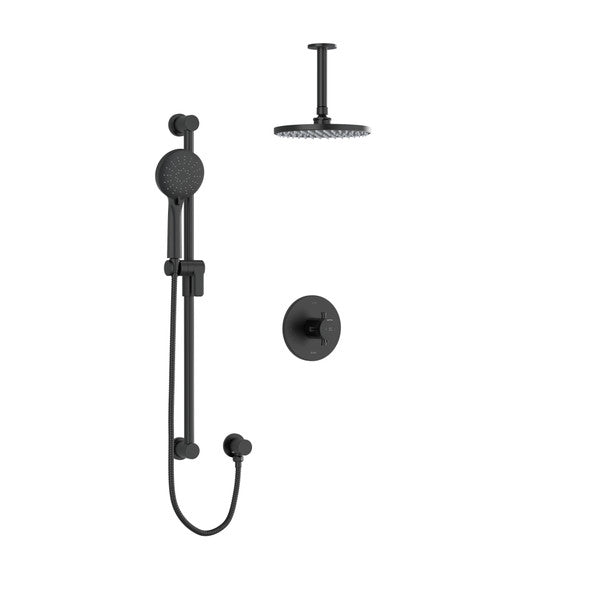 Riobel Edge 2-Way Shower System Trim with Hand Shower and Shower Head TKIT323EDTM