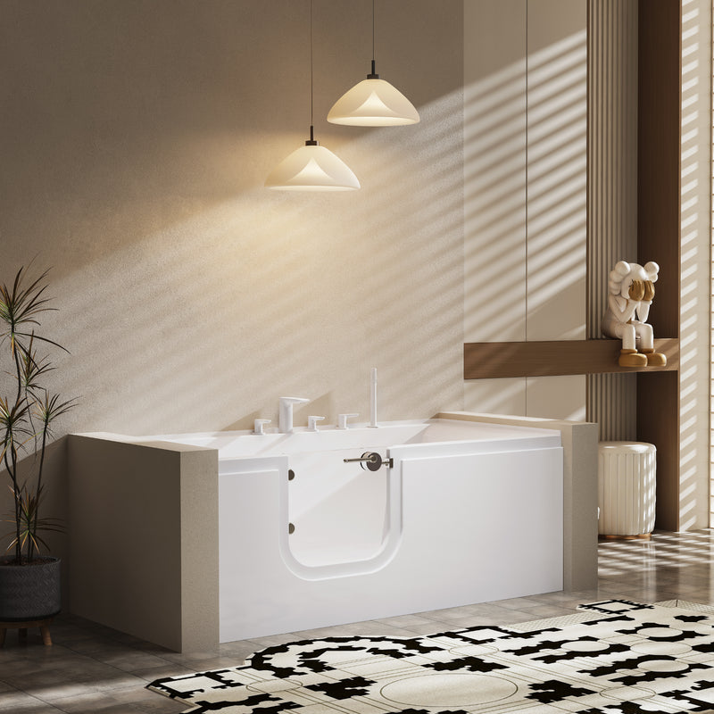 Virta Pacifica 60" Walk-in Corner Acrylic Tub