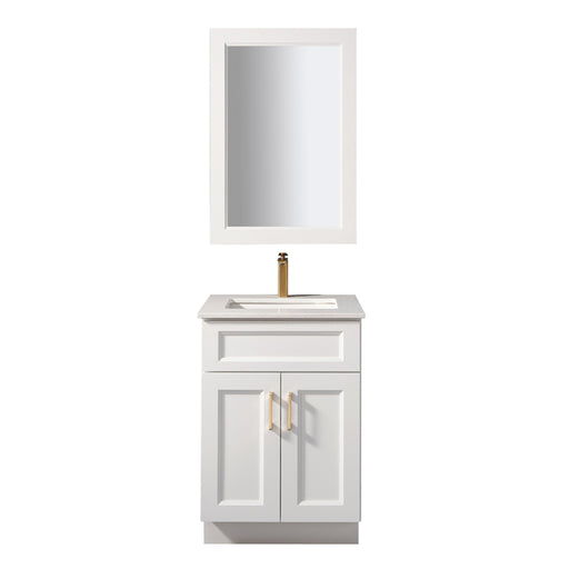 TC 24" Shaker Single Sink Vanity with Bevelled Panels