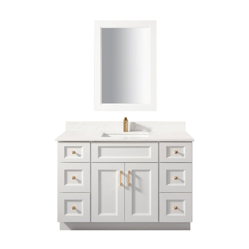 TC 54" Shaker Single Sink Vanity with Bevelled Panels