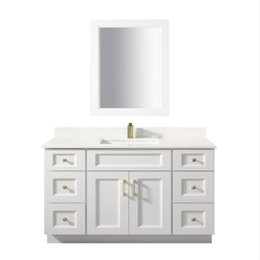 TC 60" Shaker Single Sink Vanity with Bevelled Panels