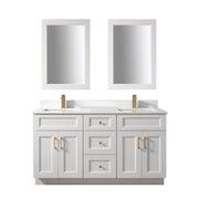 TC 72" Shaker Double Sink Vanity with Bevelled Panels