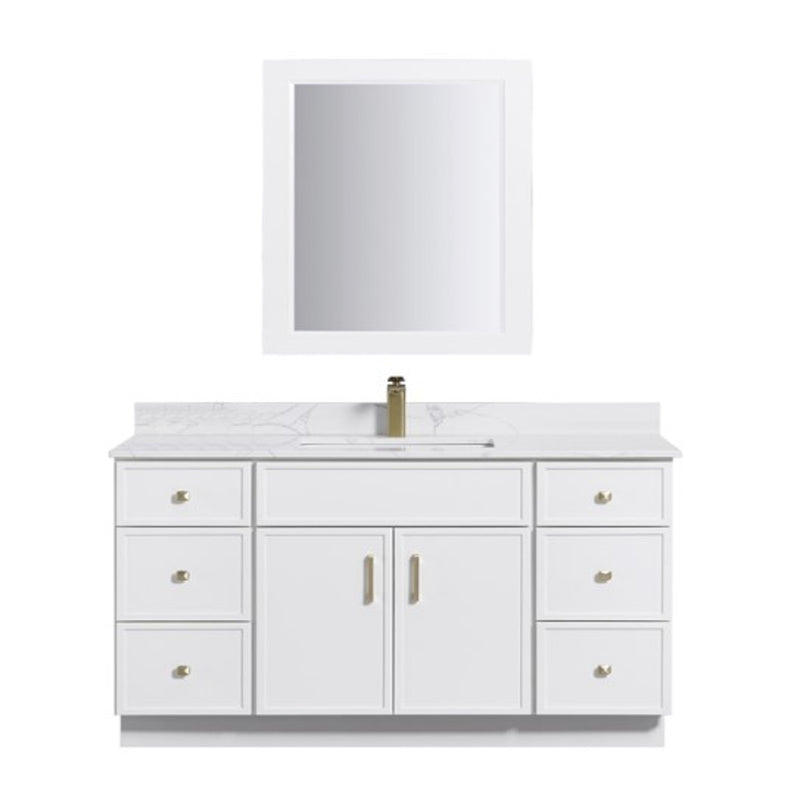 TC 60" Shaker Single Sink Vanity with Slim Panels